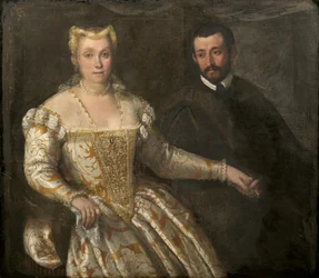 Doppelporträt einer Frau und eines Mannes, Venezianische Schule um 1570